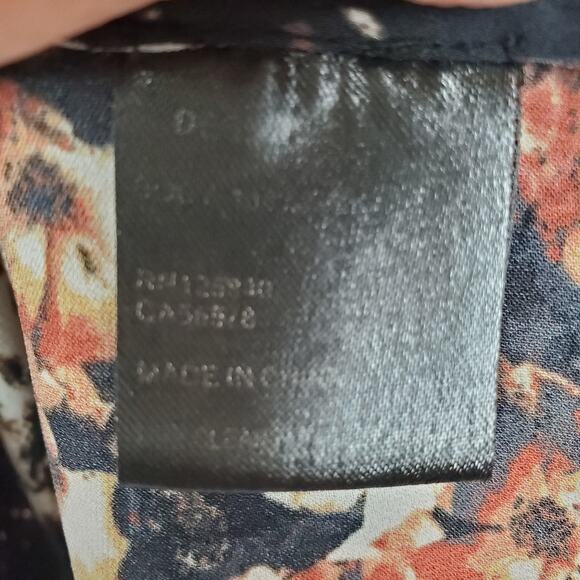 Intermix Silk Fairy Black Floral Dress Sm Asymmetric Layers Sheer Flowy Romantic - Picture 11 of 16